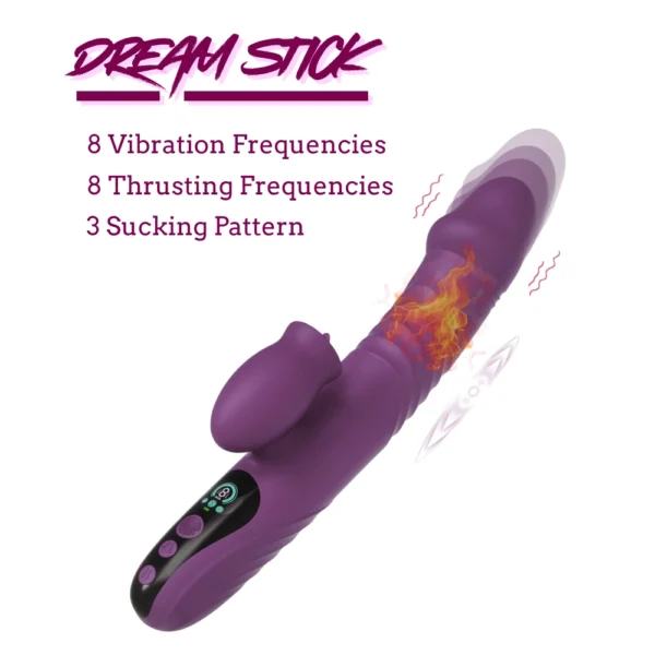 JIUUY Dream Stick Thrusting Vibrator + Sucking and Licking - Image 2
