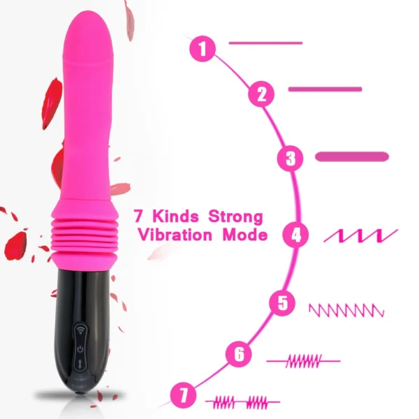 Sex Machine Telescopic Dildo Vibrator Automatic Thrusting G-Spot Massager 3